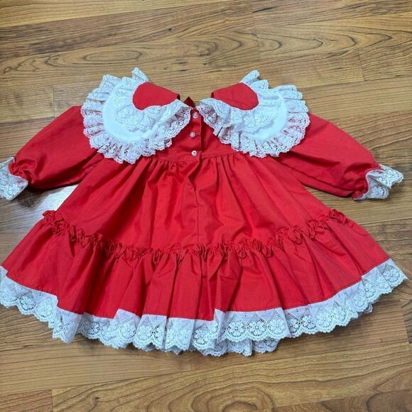 Vintage Mini World Inc red dress girls size 2 - Picture 6 of 6